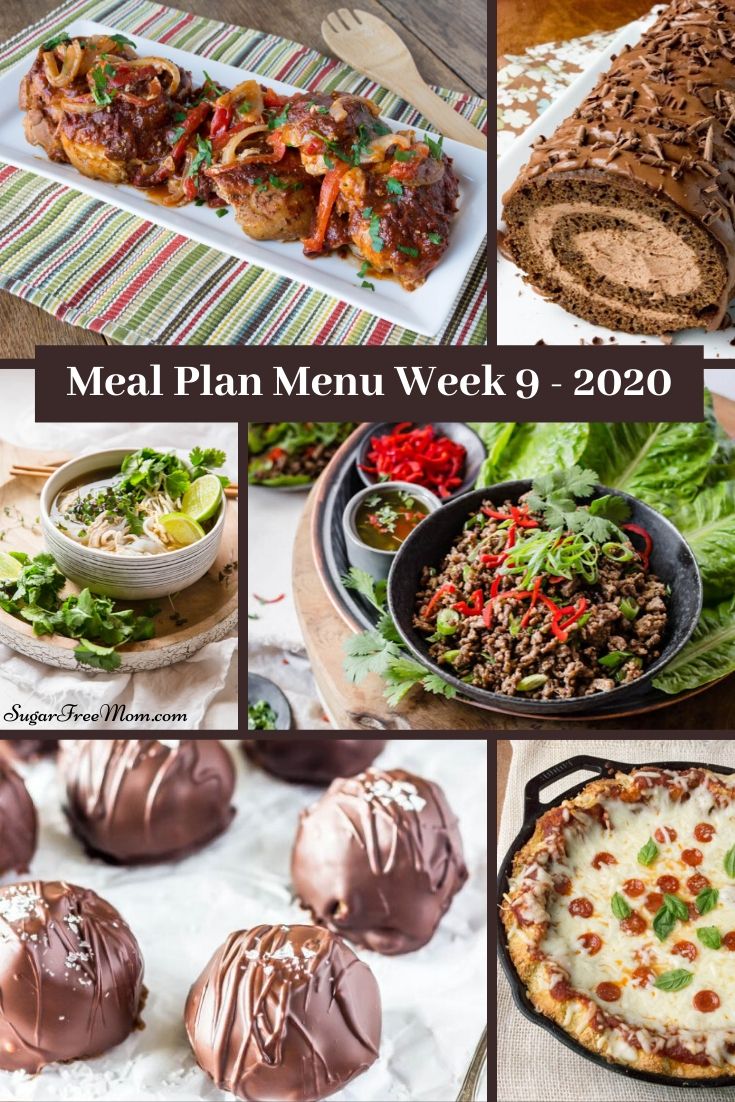 Sugar Free Low Carb Keto Meal Plan Menu Week 9