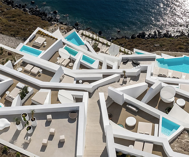 Kapsimalis Architects Transforms Ancient Volcanic Remains into The Saint Hotel