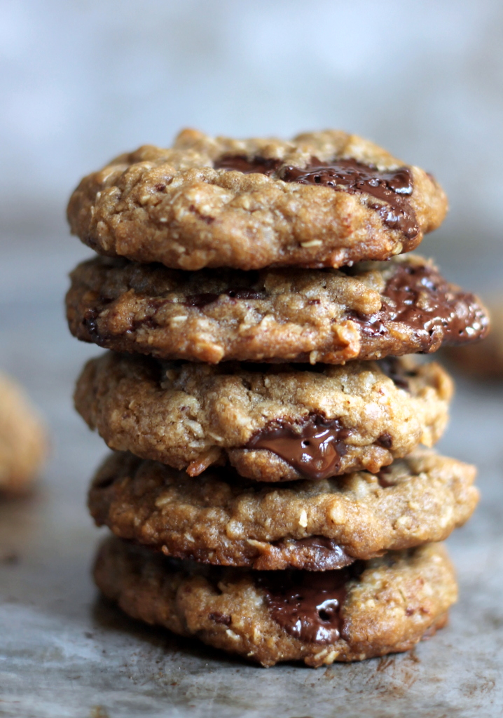 Chewy Chocolate Chunk Coconut Oatmeal Cookies