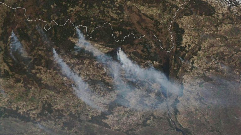 NASA satellite views of Chernobyl wildfires paint worrisome picture