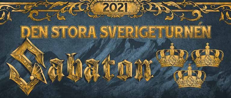 6 more dates announced for the Sabaton tour in Sweden in 2021