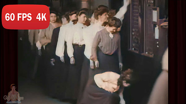 Captivating AI Enhanced 1904 Film of Edwardian Girls