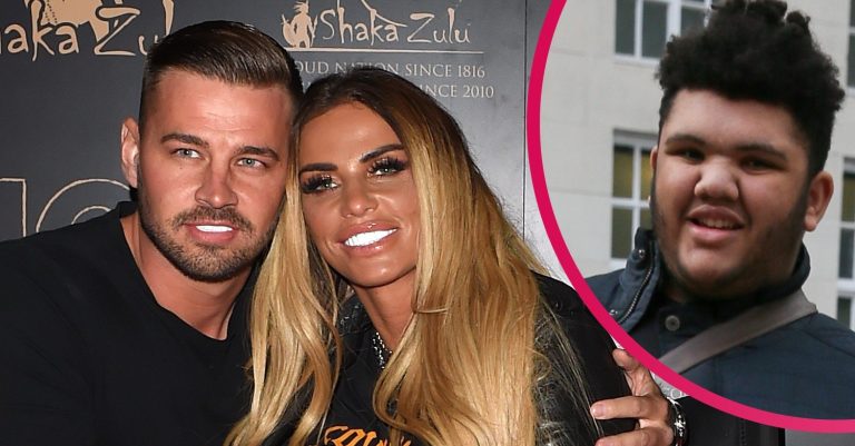 Katie Price shares cute photo of Harvey cuddling Carl Woods’ dog