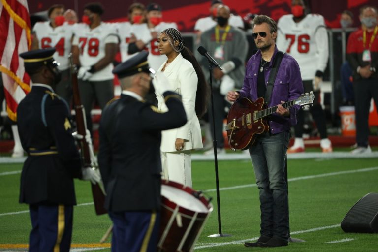 Eric Church & Jazmine Sullivan Perform National Anthem At Super Bowl: Video