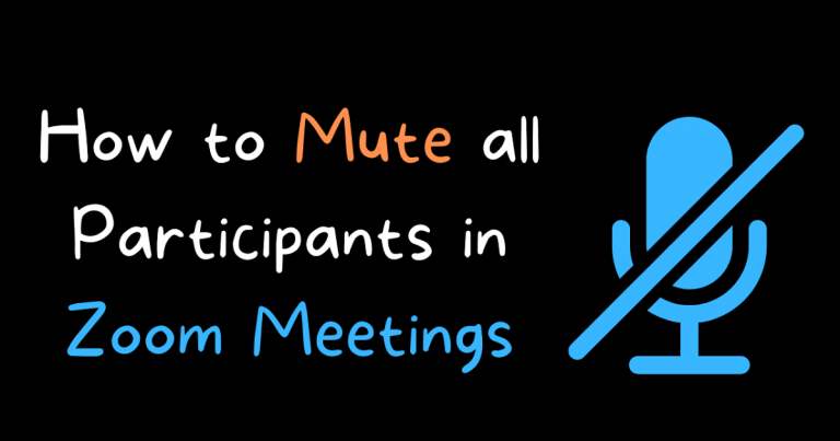 How to Mute Everyone in a Zoom Meeting