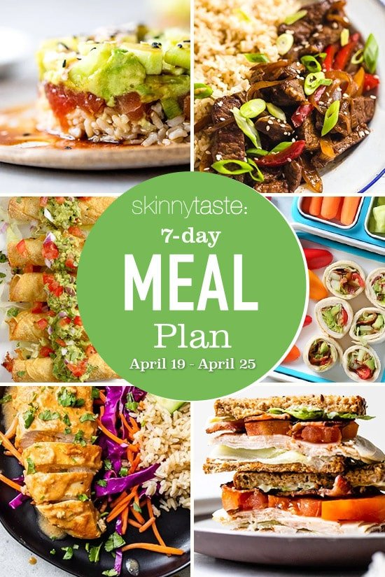 7 Day Healthy Meal Plan (April 19-25)