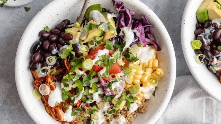 BBQ Ranch Chicken Quinoa Bowls