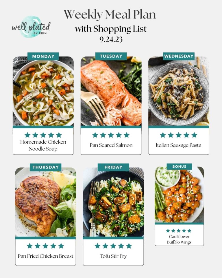 Weekly Meal Plan 9.24.23 – WellPlated.com