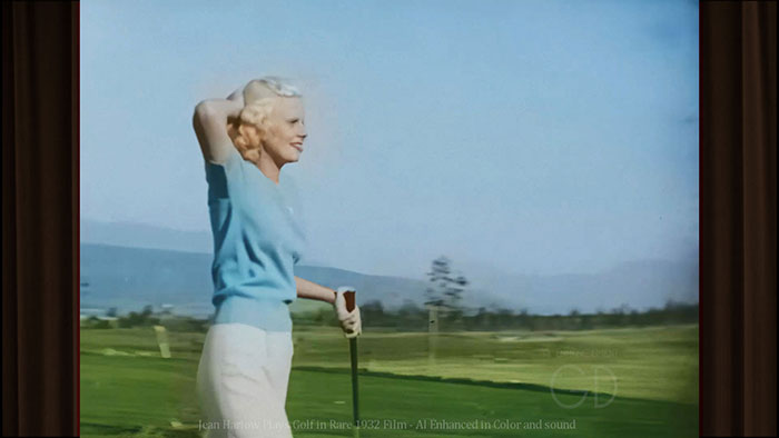 Jean Harlow Plays Golf – 1932 Footage Restored