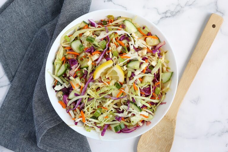 Sunshine Coleslaw with Lemon Vinaigrette