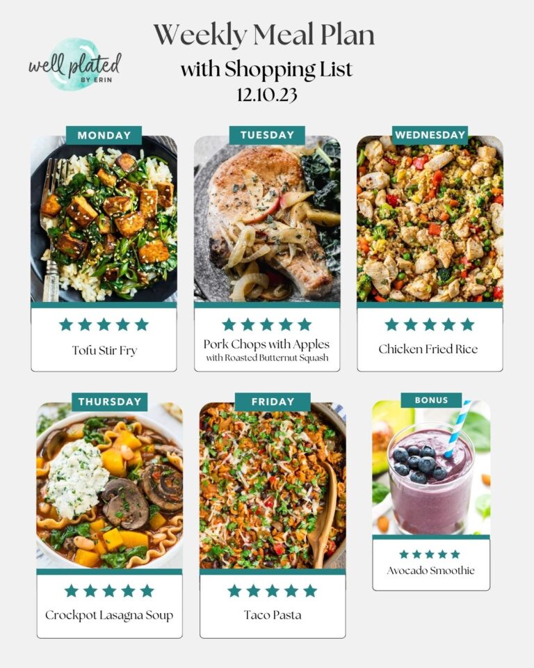 Weekly Meal Plan 12.10.23 – WellPlated.com