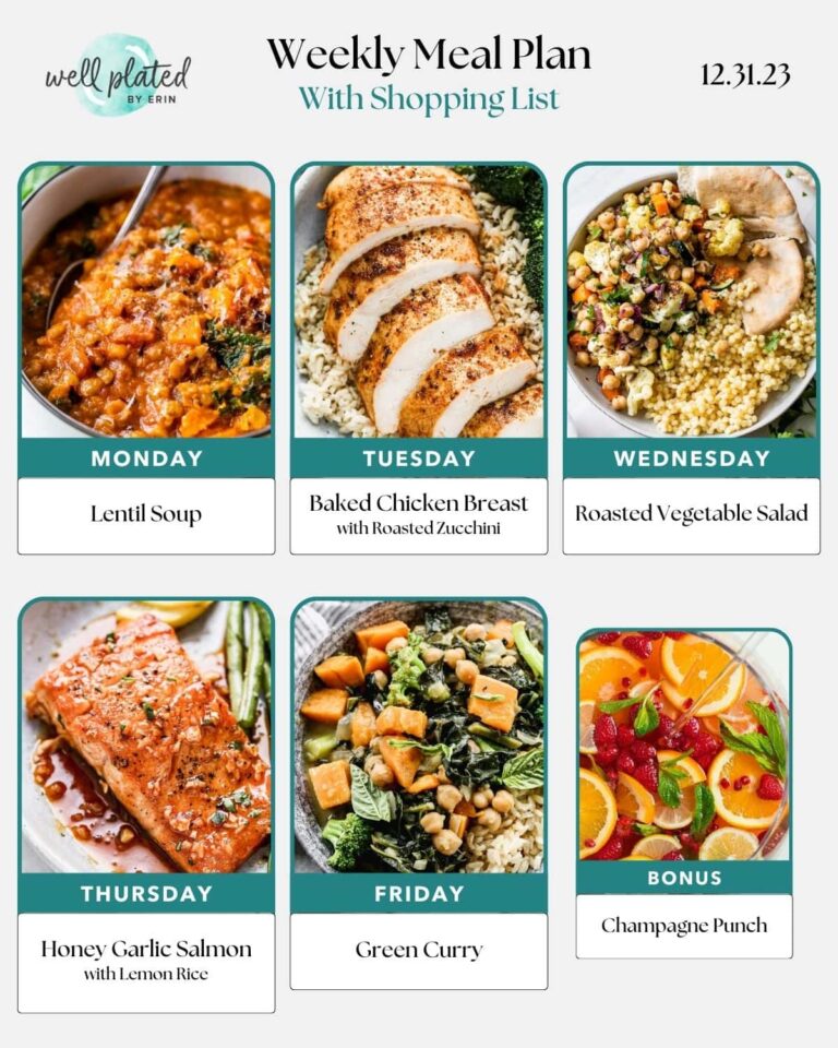 Weekly Meal Plan 12.31.23 – WellPlated.com