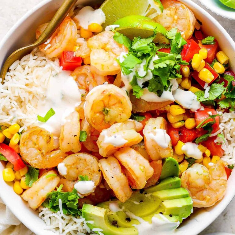 Cilantro Lime Shrimp Bowls – Fit Foodie Finds