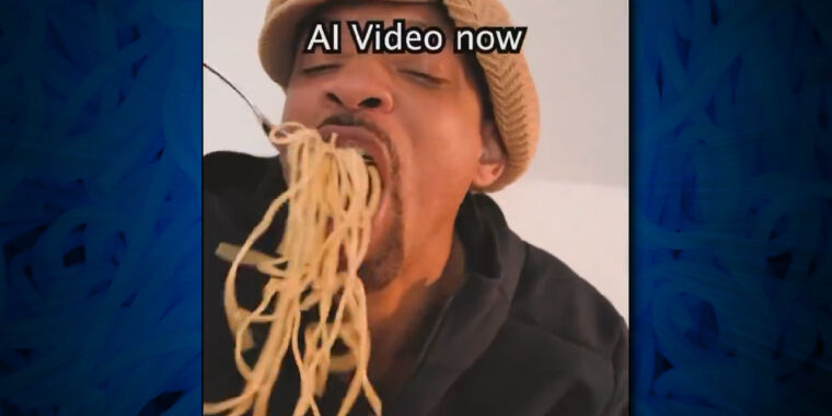 Will Smith parodies viral AI-generated video by actually eating spaghetti