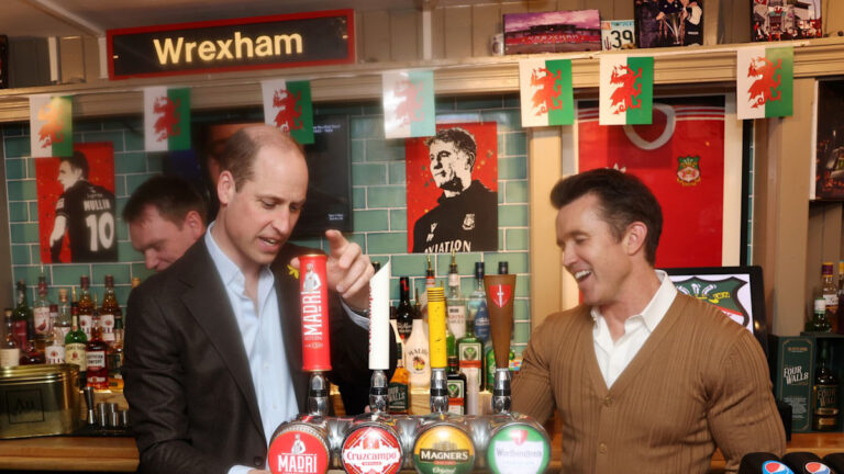 Prince William jokes about ‘horrendous’ pint-pulling skills as he’s welcomed to Wrexham