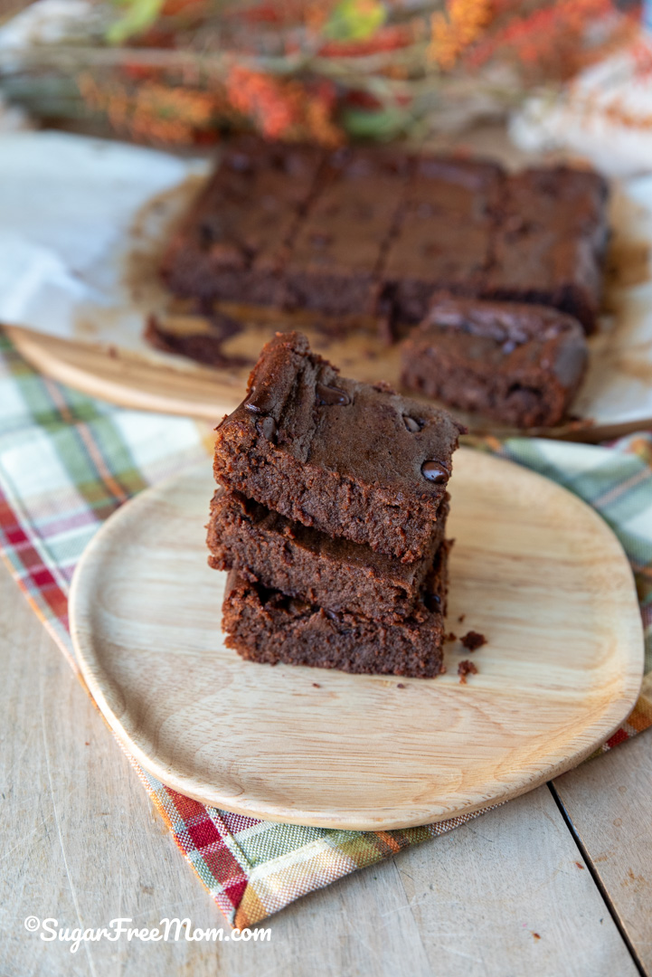 Sugar Free Low Carb Keto Flourless Fudgy Brownies