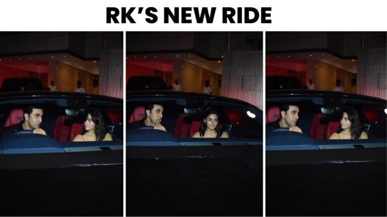 Lovebirds Ranbir Kapoor and Alia Bhatt spotted in their brand new Bentley car [Watch Video]