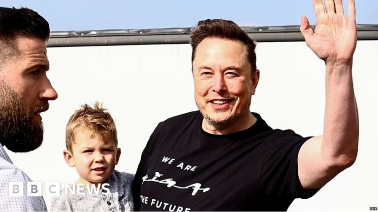 Elon Musk and son visit Berlin Tesla plant after pylon fire